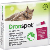 Bayer Dronspot Grote Kat 96 mg/24 mg >5 - 8 kg