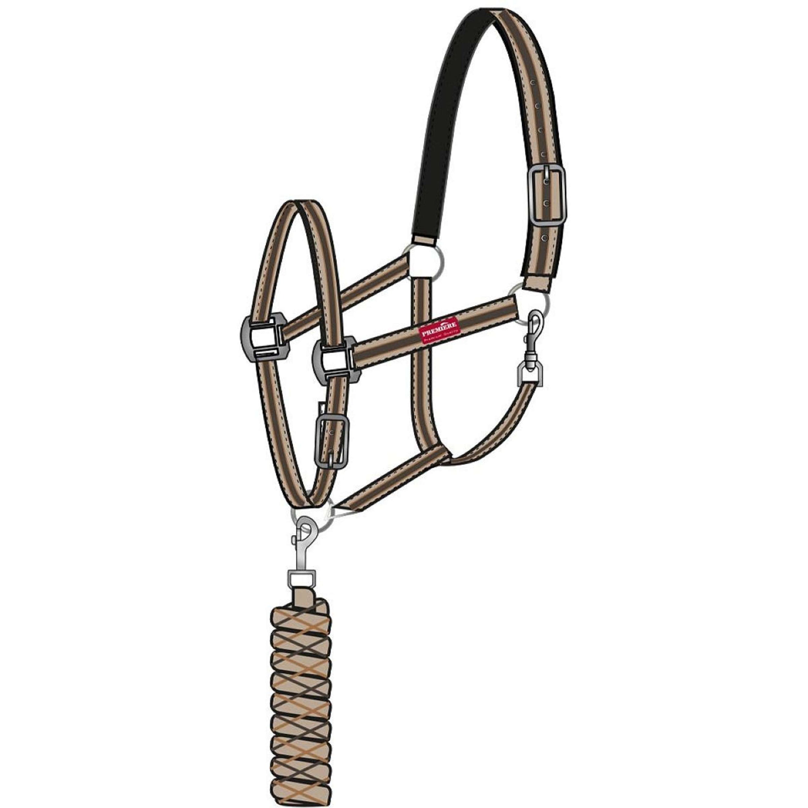 Premiere Halsterset AW25 met Paniekhaak Humus Premiere Halsterset AW25 met Paniekhaak Humus