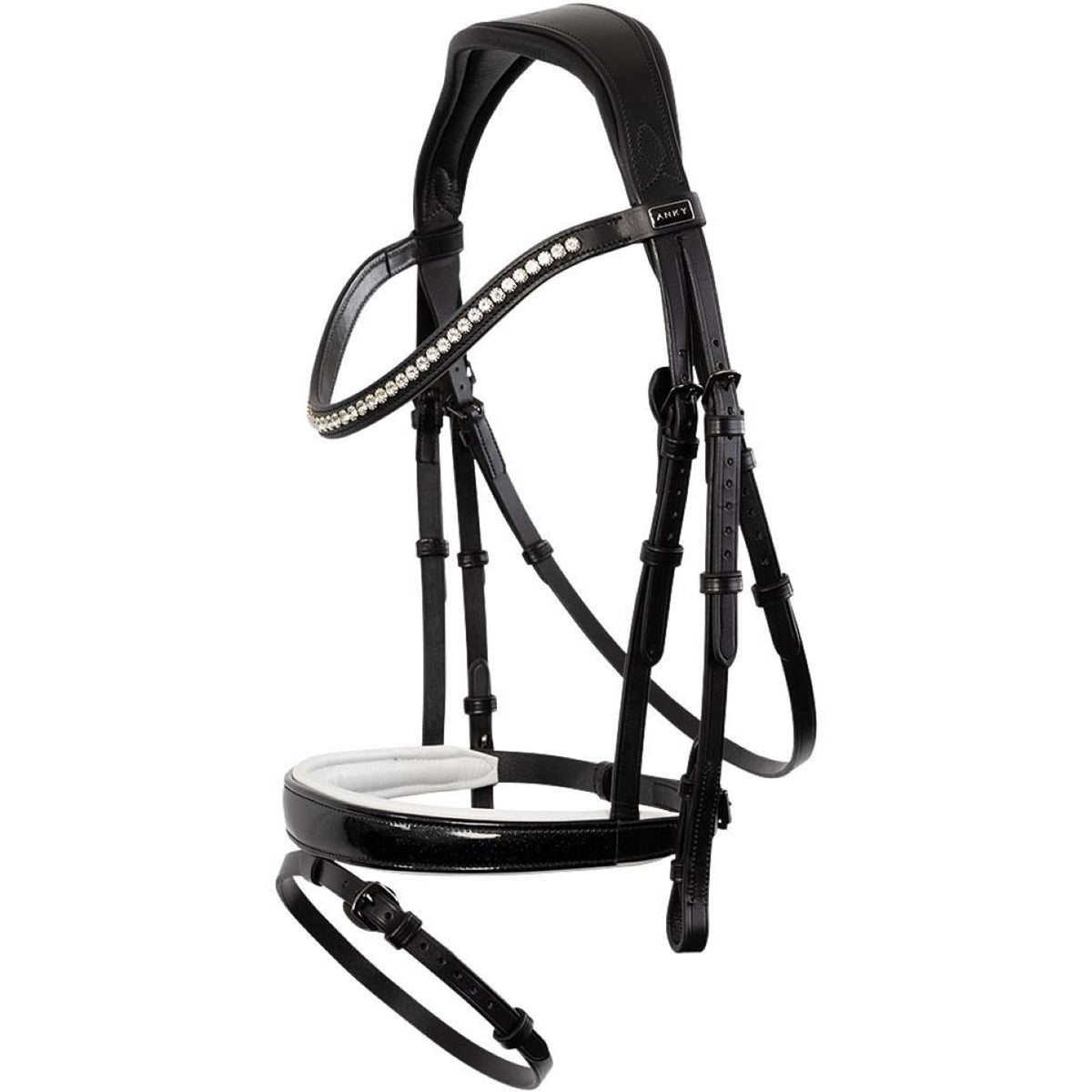 ANKY Hoofdstel Metallic Patent ATH24001 Zwart/Wit
