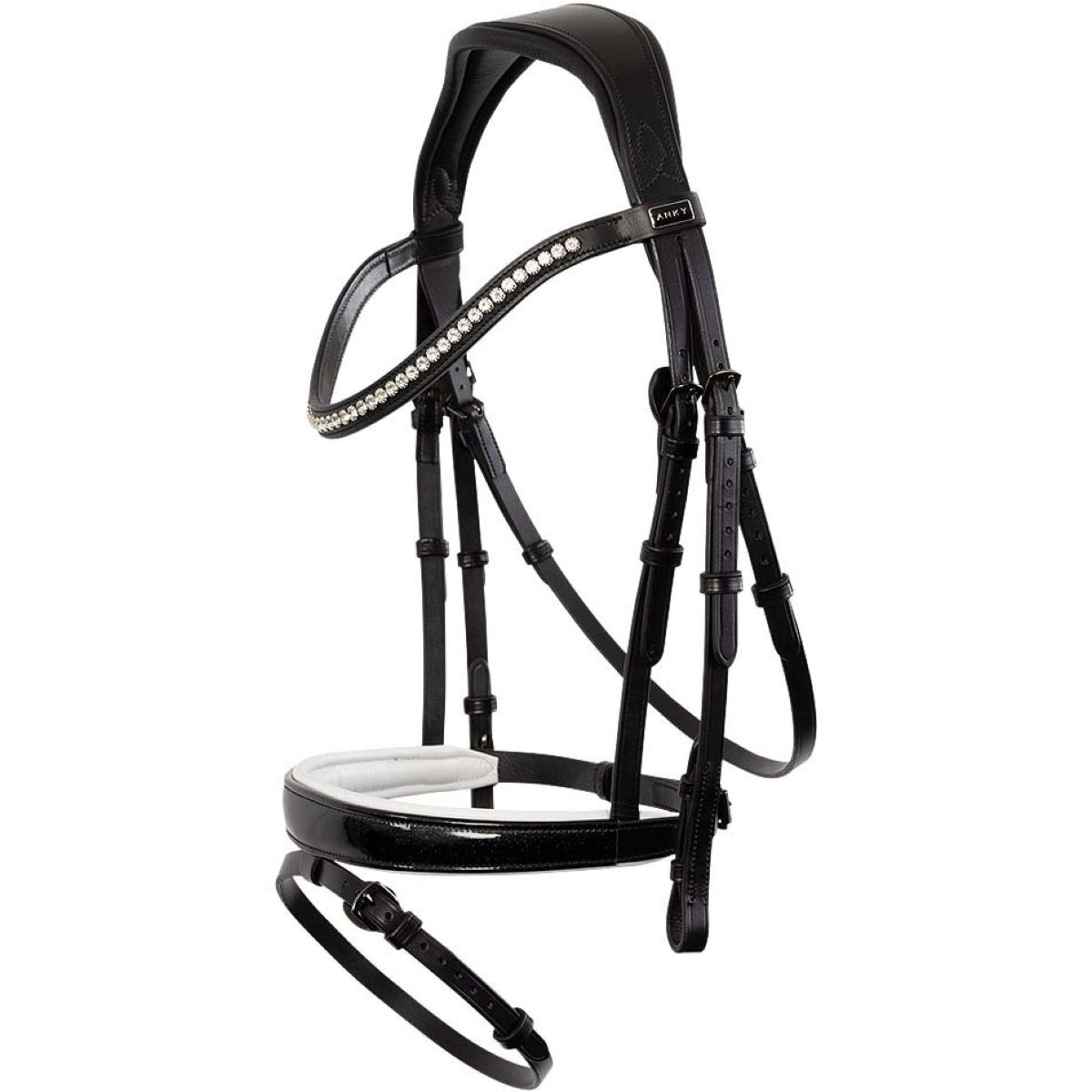 ANKY Hoofdstel Metallic Patent ATH24001 Zwart/Wit