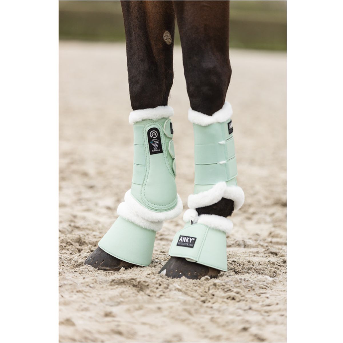 ANKY Springschoenen Fur ATB232004 Frosty Green