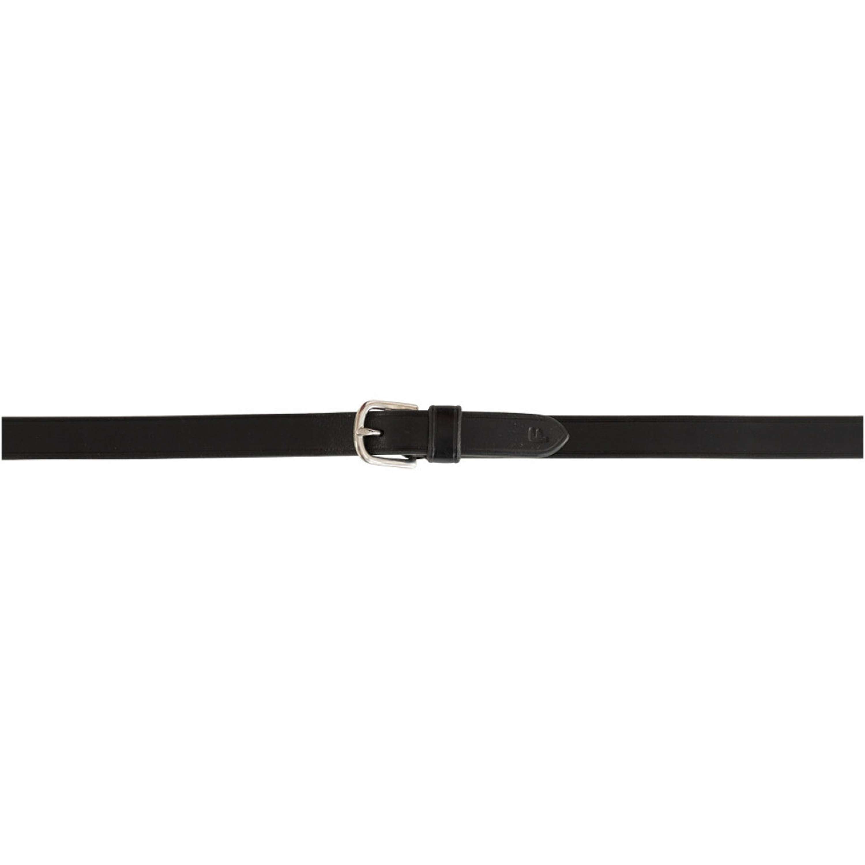 BR Teugels Leder met Stops Zwart/Zilver