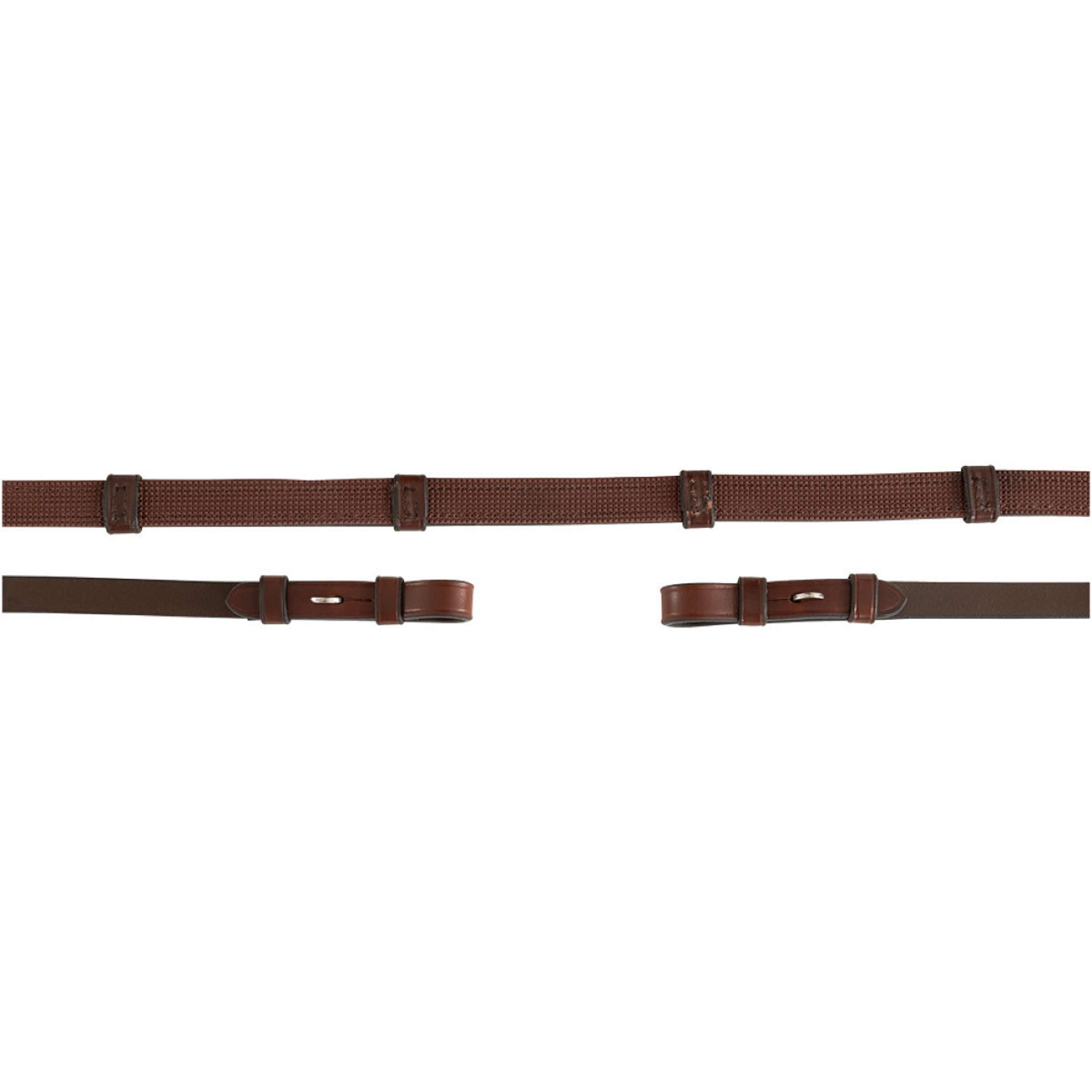 BR Teugels Leder met Stops Oak/Zilver