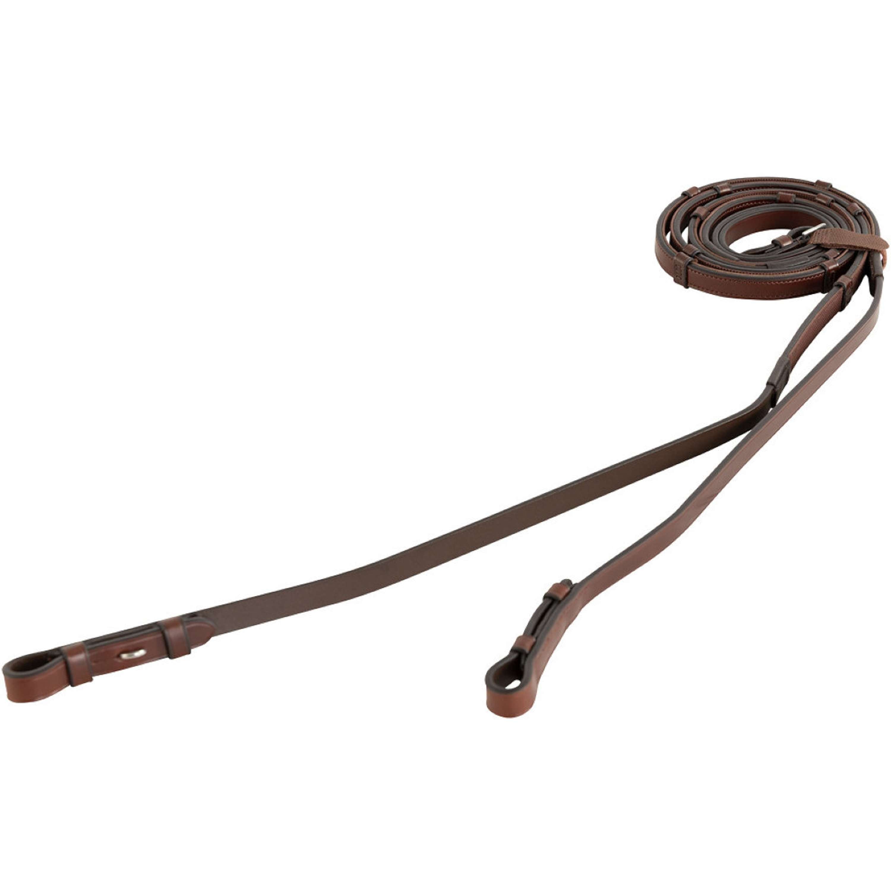 BR Teugels Leder met Stops Oak/Zilver