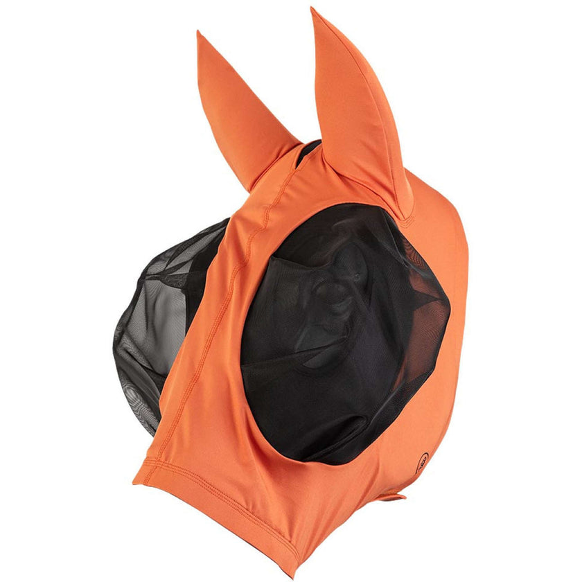 BR Vliegenmasker Lycra met oren Mecca Orange BR Vliegenmasker Lycra met oren Mecca Orange