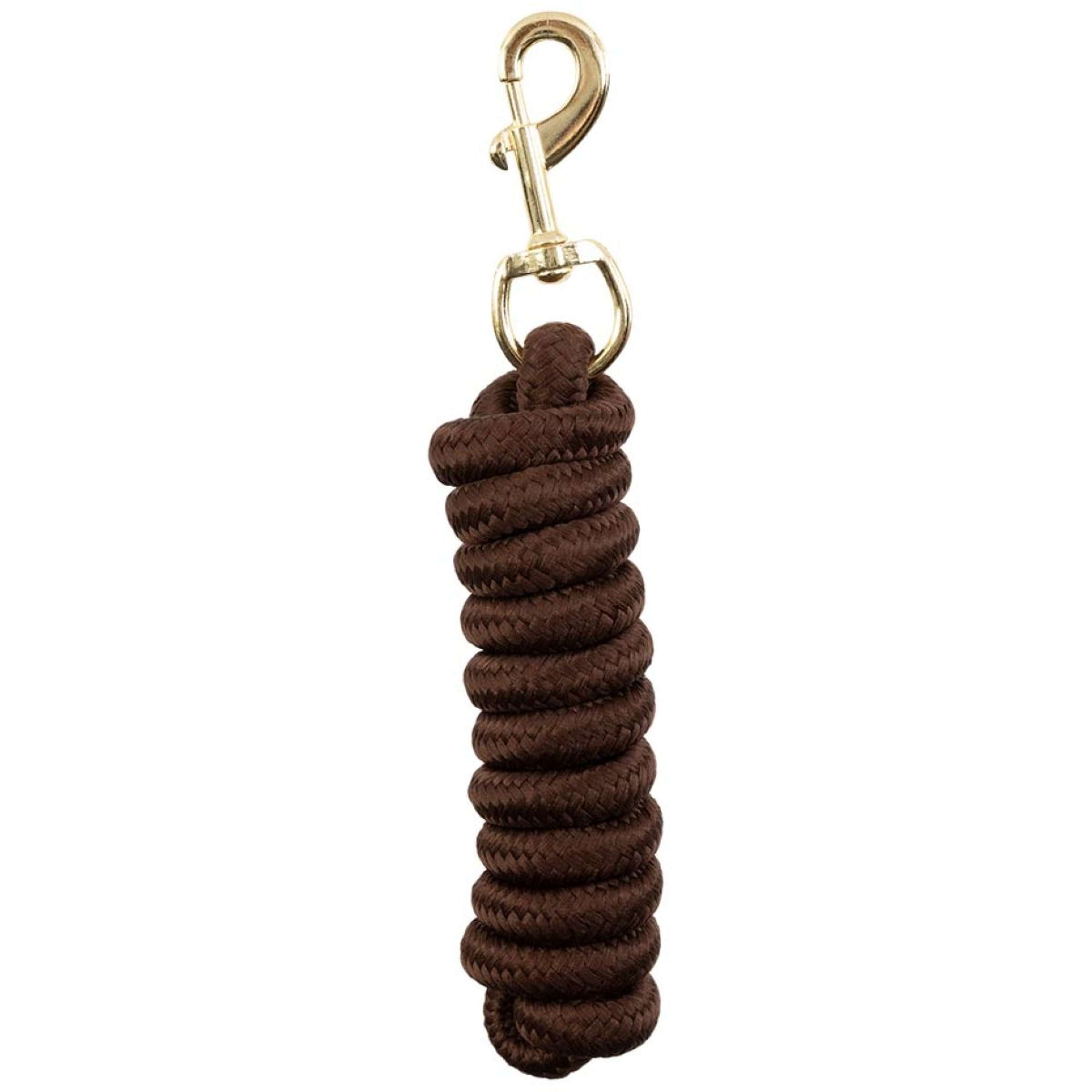 BR Halstertouw Musketonhaak Messing Choco Martini