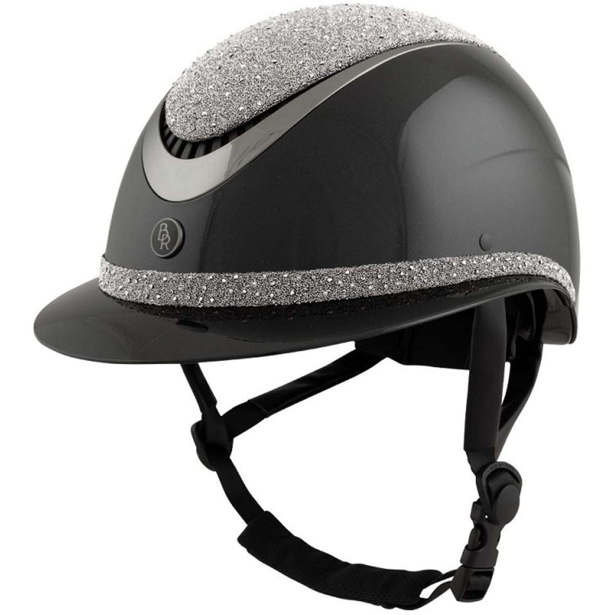BR Cap Theta Plus Dazzling Glamourous Glossy Zwart/Gunmetal
