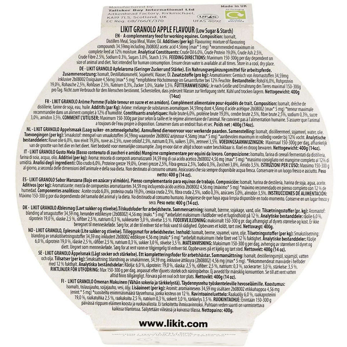 Likit Liksteen Rond GranoLo Apple