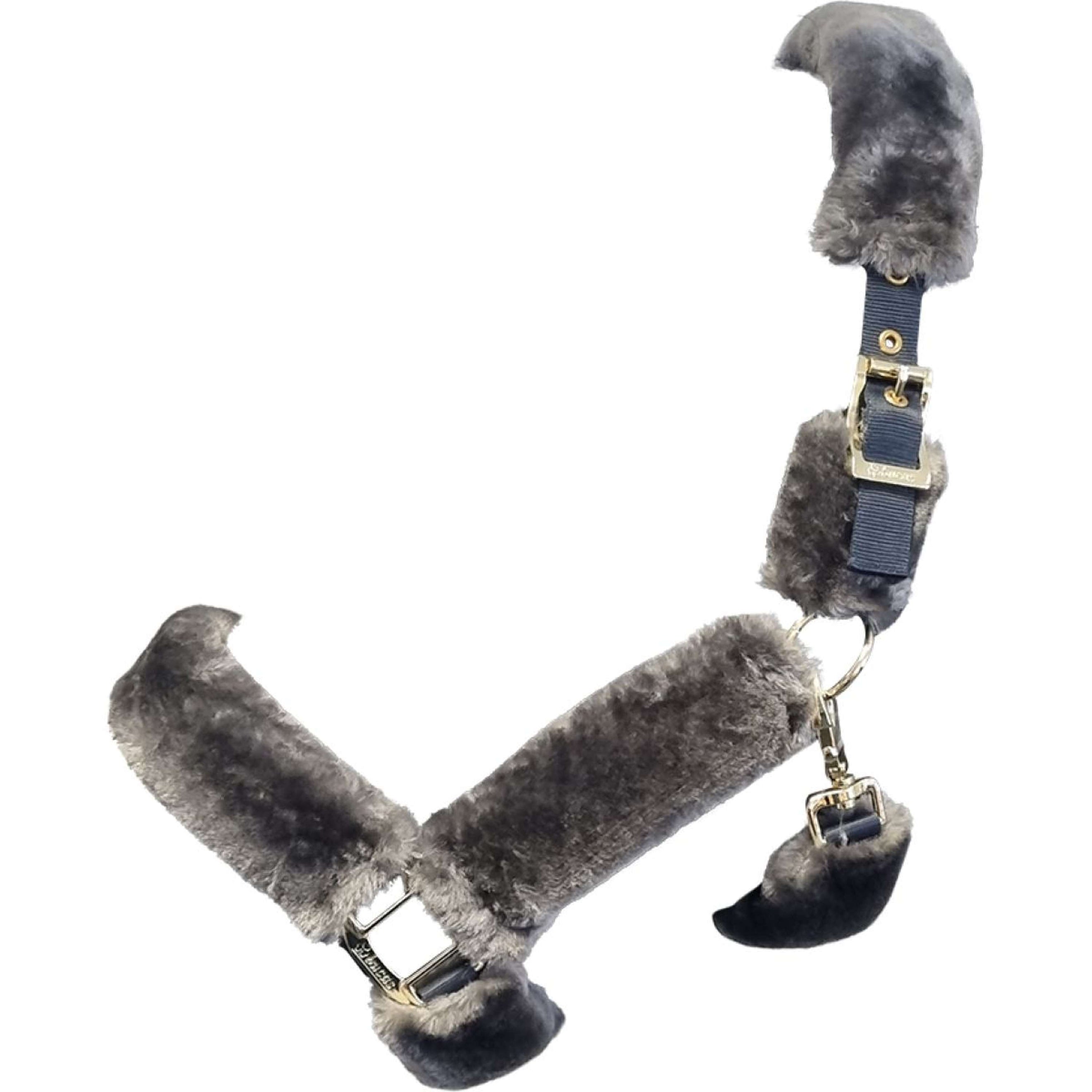 Bucas Halster Show-Line Fur Navy/Grijs Bucas Halster Show-Line Fur Navy/Grijs