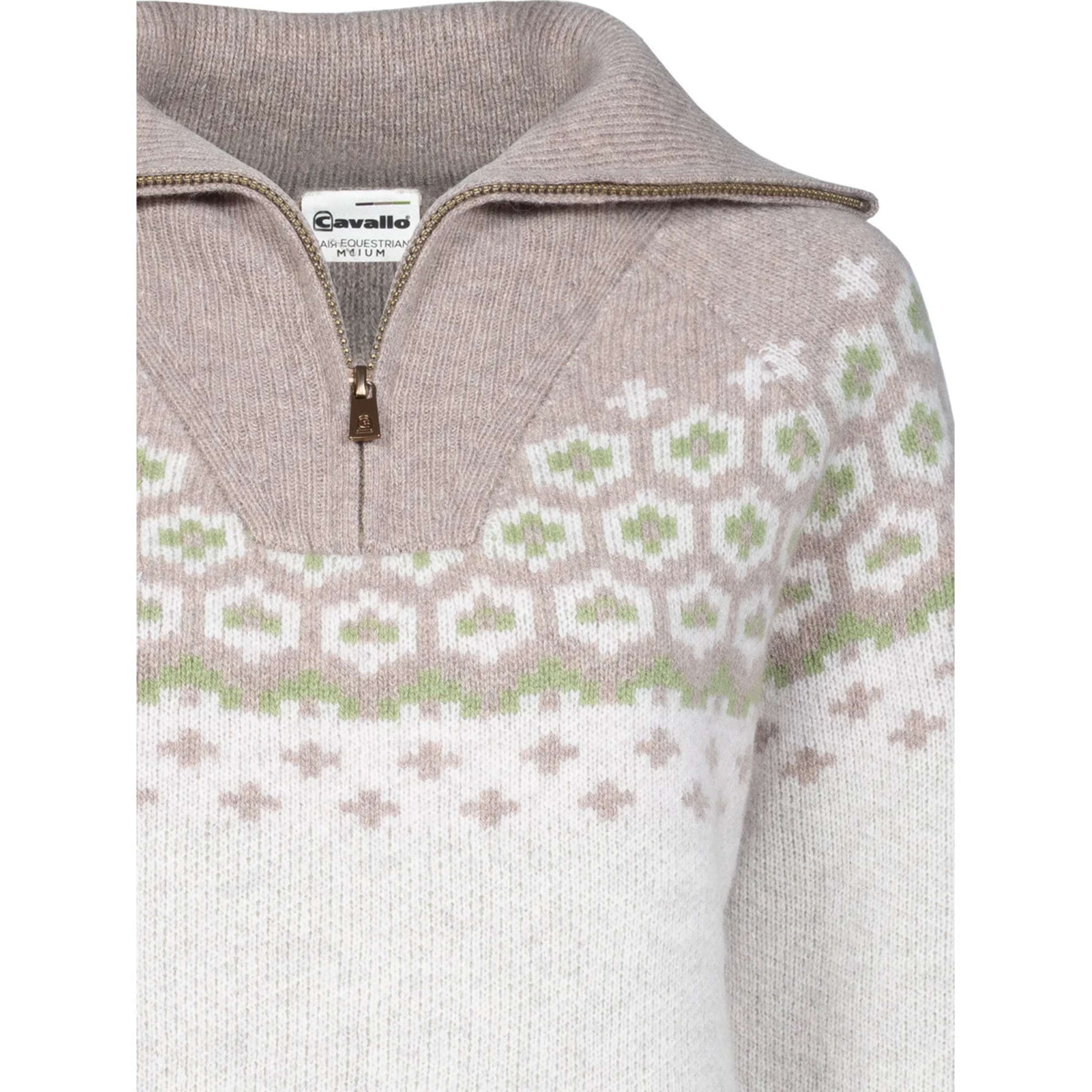 Cavallo Pullover Cavalleara met Rits Vanilla
