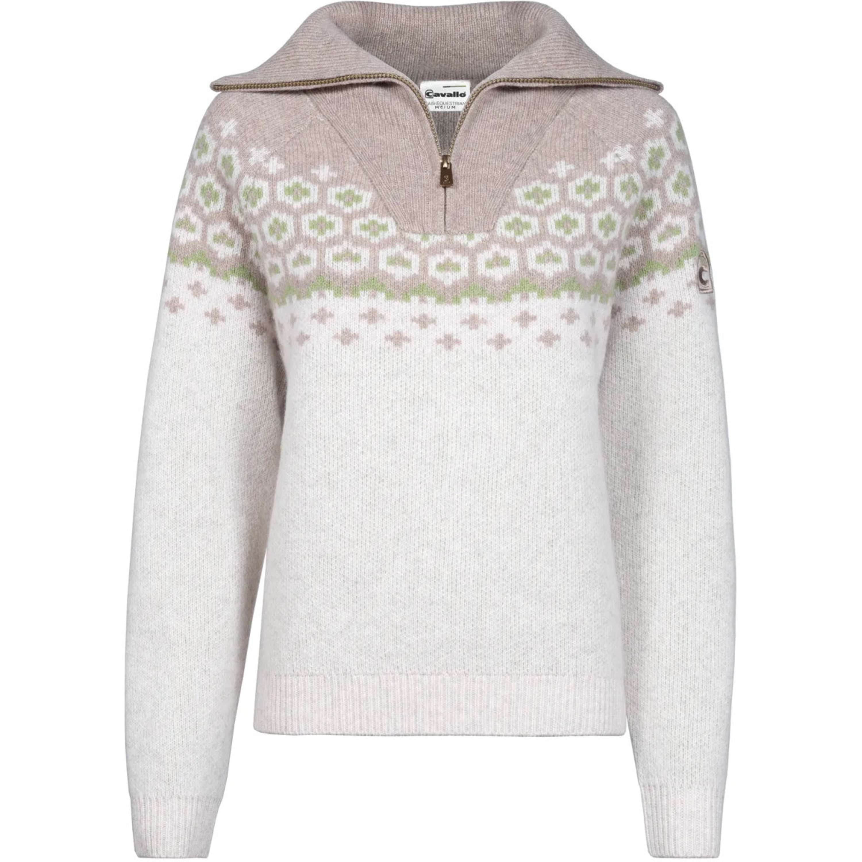 Cavallo Pullover Cavalleara met Rits Vanilla