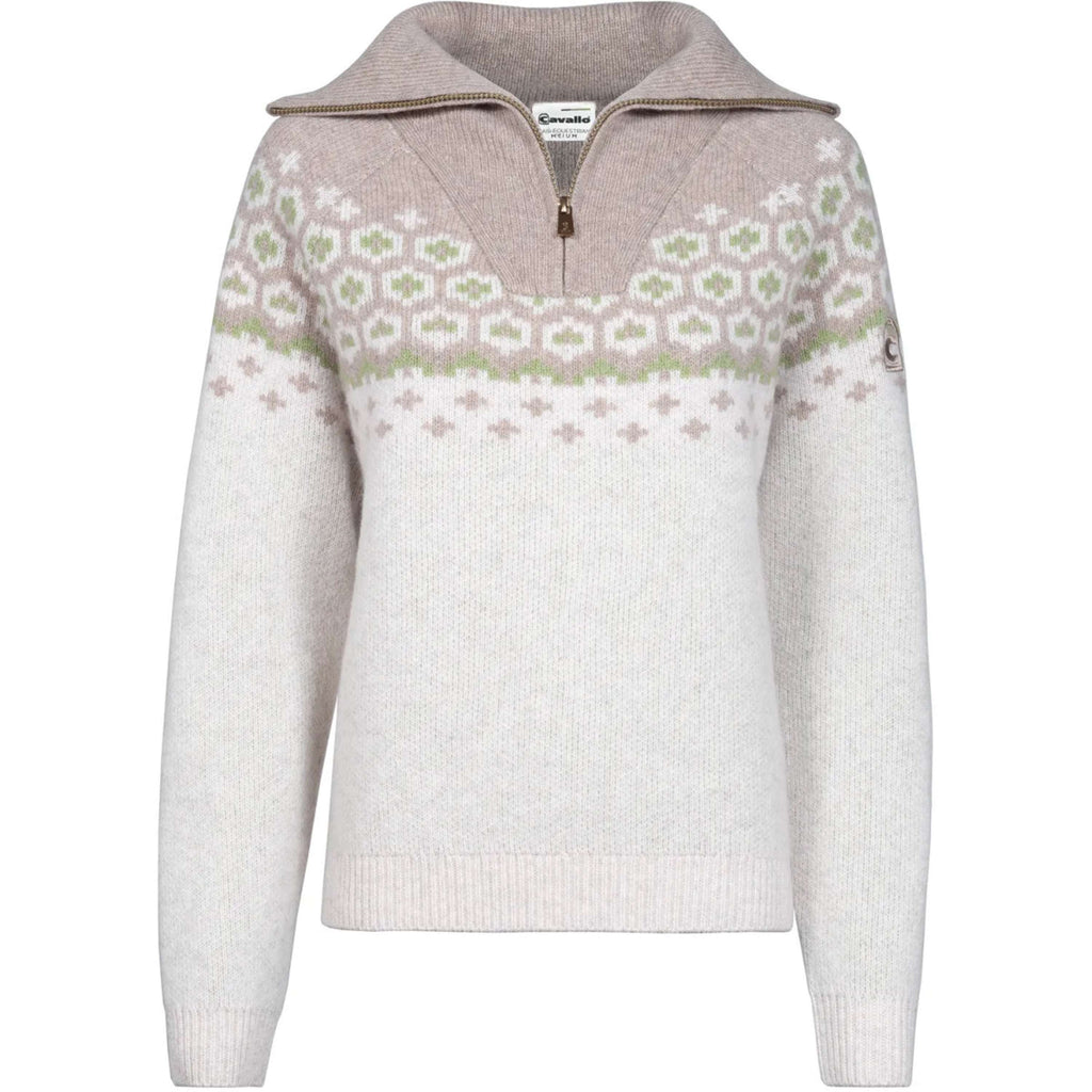 Cavallo Pullover Cavalleara met Rits Vanilla