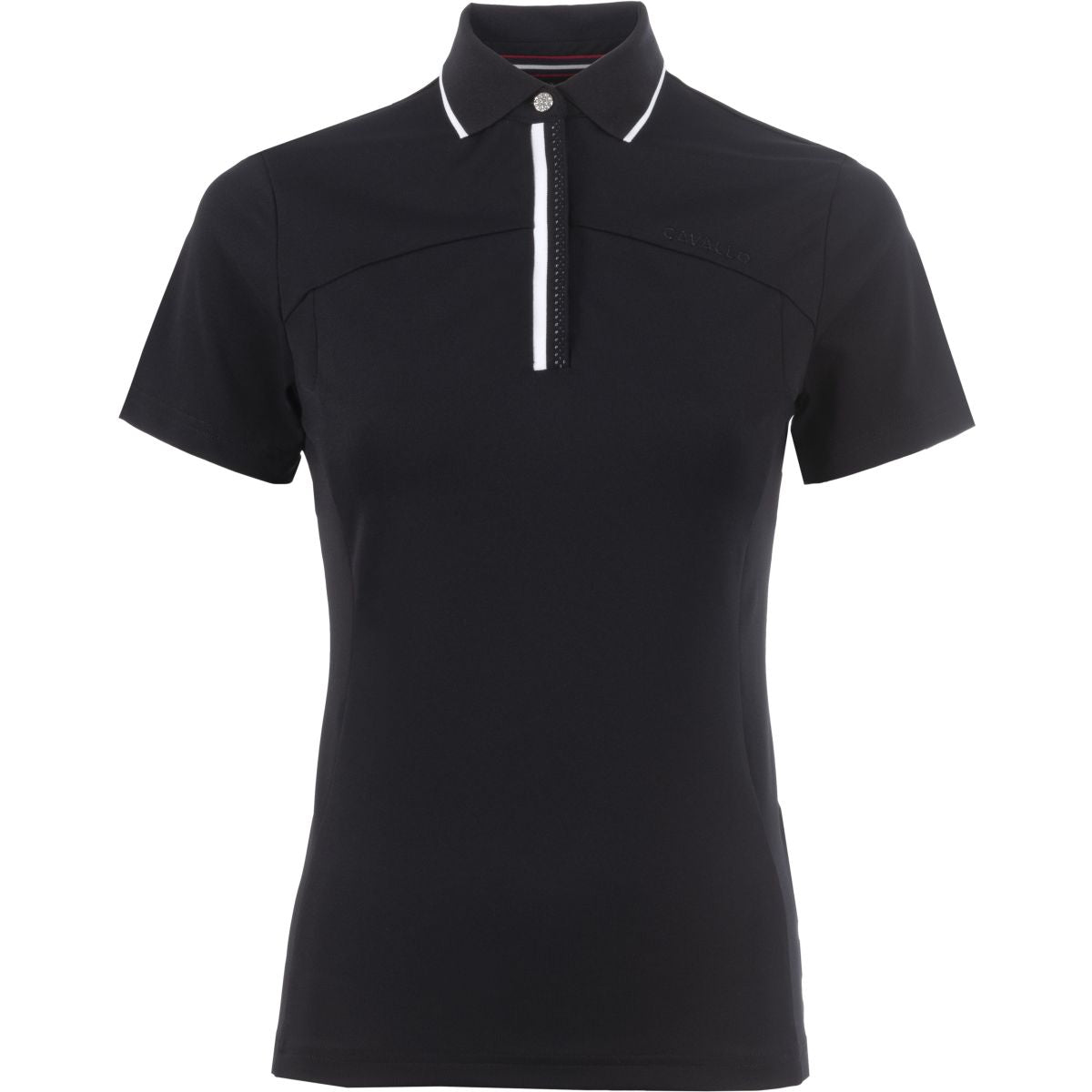 Cavallo Poloshirt Caval Pique Zwart