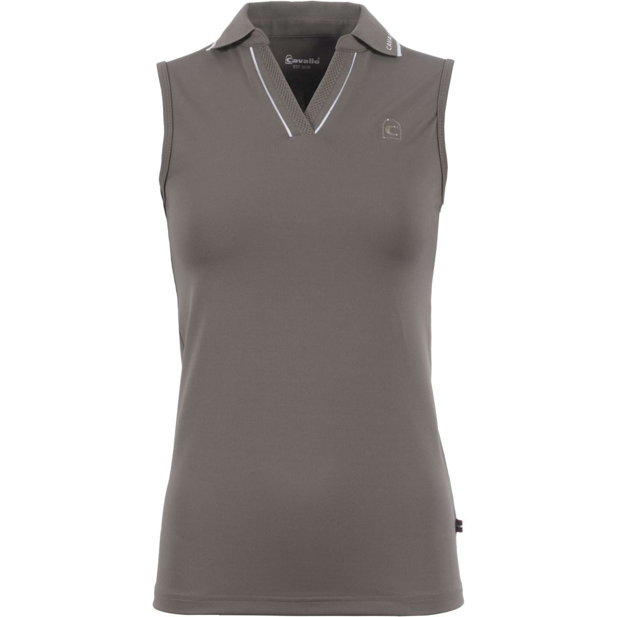 Cavallo Poloshirt Caval Mouwloos Sepia Olive