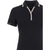 Cavallo Poloshirt Caval Pique V-Neck Zwart