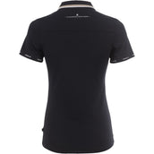 Cavallo Poloshirt Caval Pique V-Neck Zwart