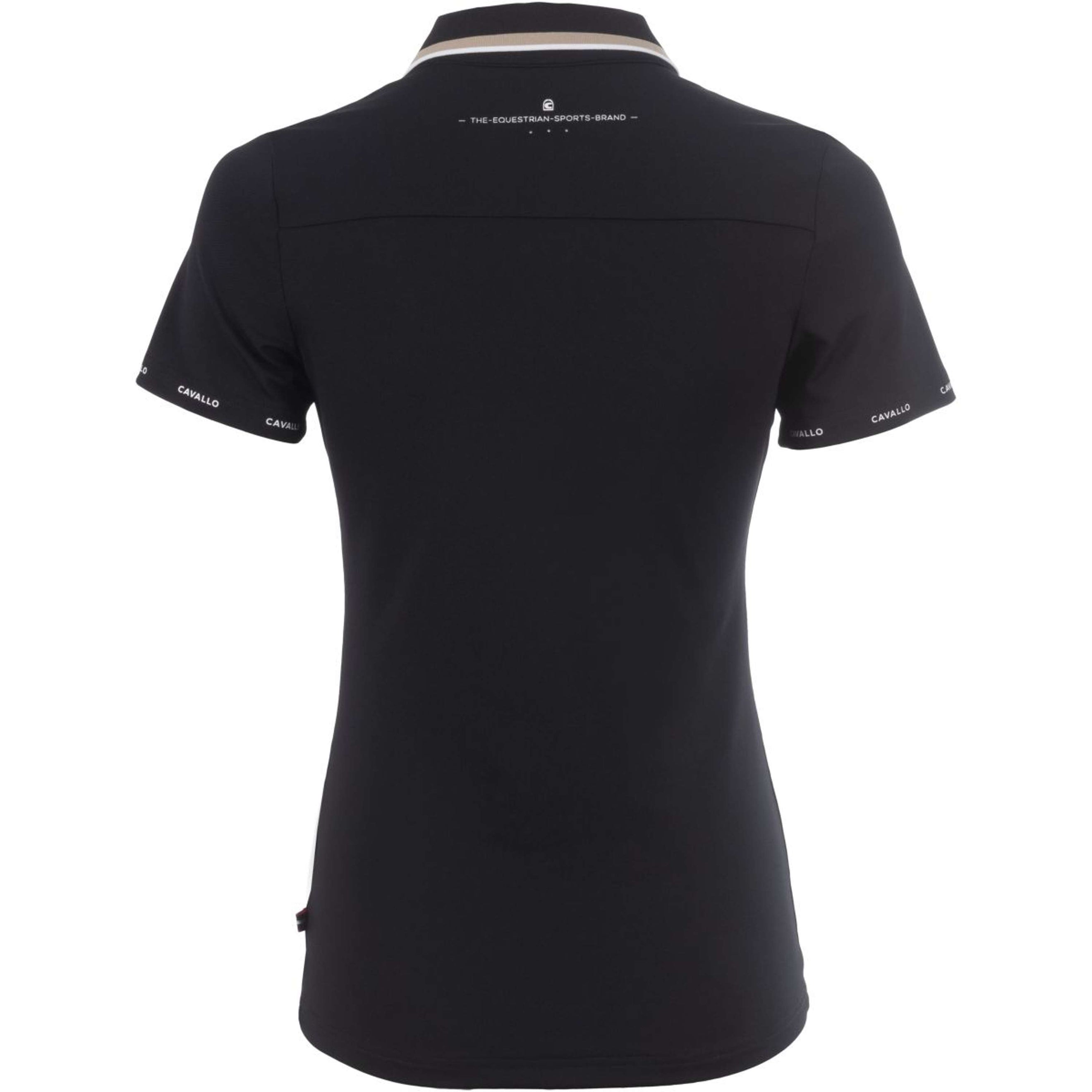 Cavallo Poloshirt CavalPique V-Neck Zwart