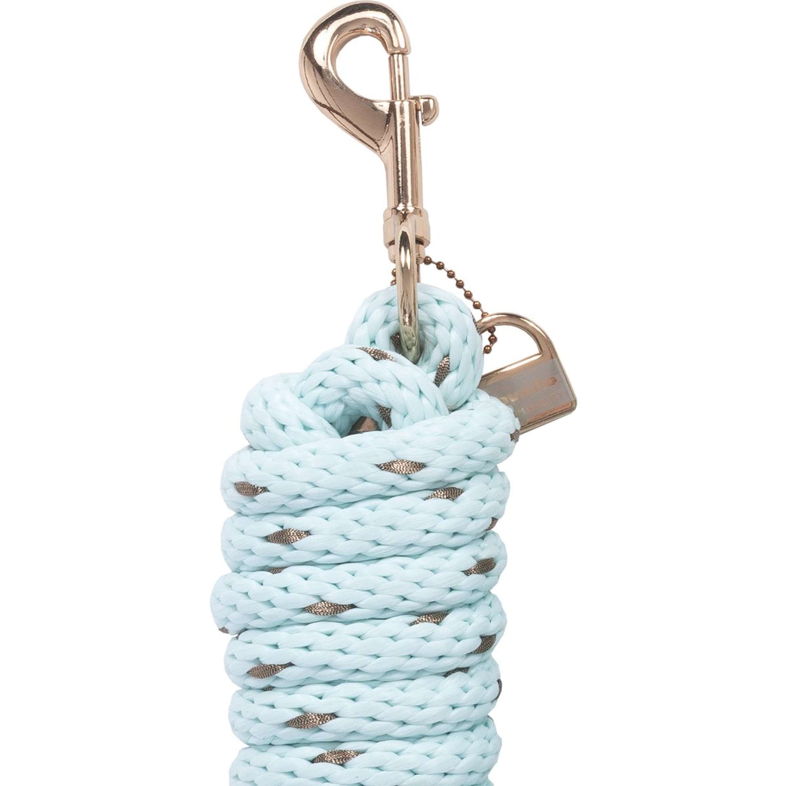 Cavallo Halstertouw CavalPaige met Musketonhaak Crystal Blue