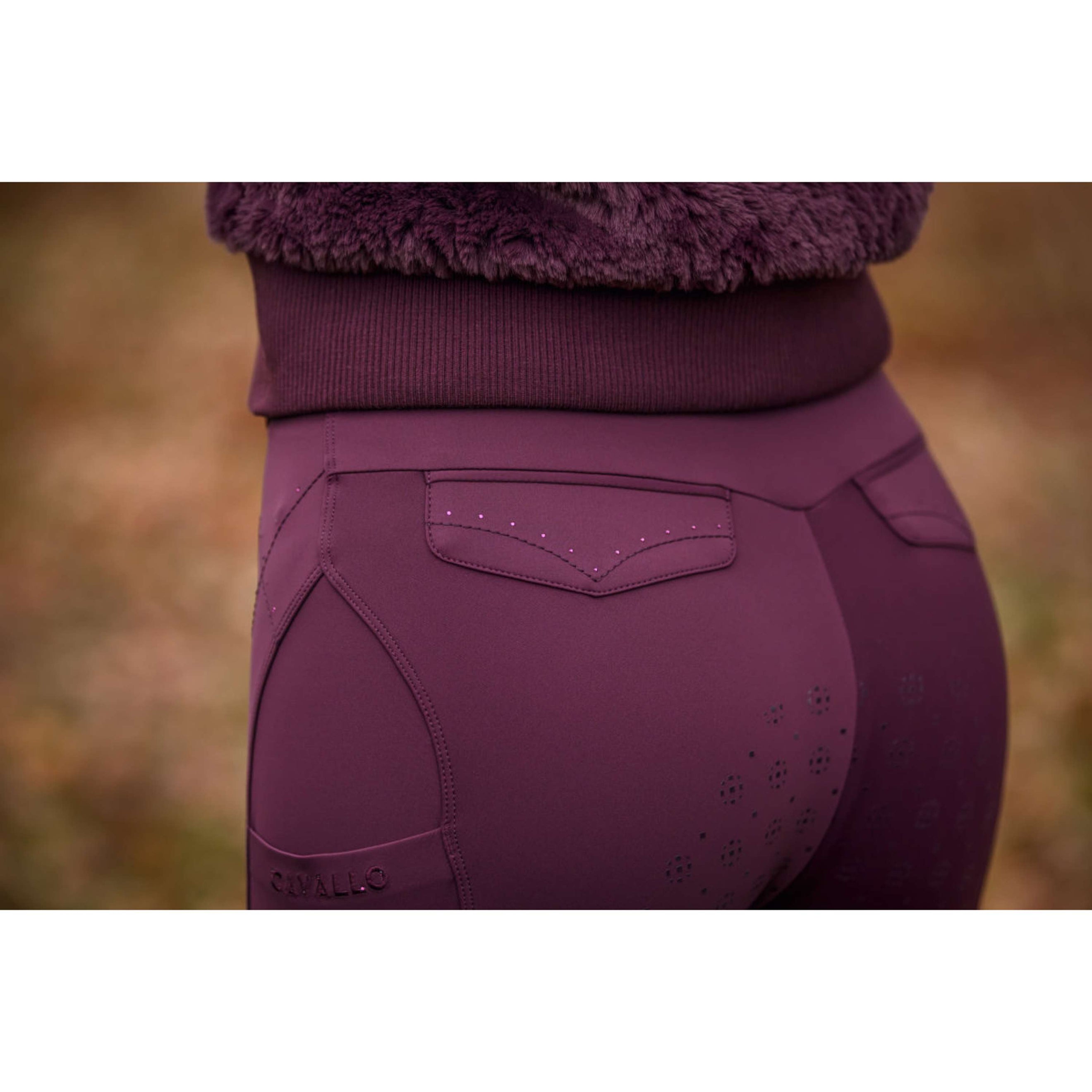 Cavallo Rijbroek CavalCandera Grip Mobile Full Grip Dusty Plum