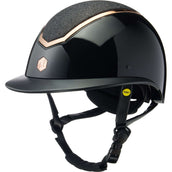 Charles Owen Cap Kylo Sparkly Wide Peak MIPS Black Gloss/Rose Gold