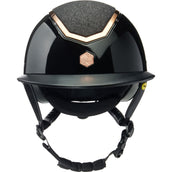 Charles Owen Cap Kylo Sparkly Wide Peak MIPS Black Gloss/Rose Gold