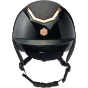 Charles Owen Cap Kylo Sparkly Black Gloss/Rose Gold