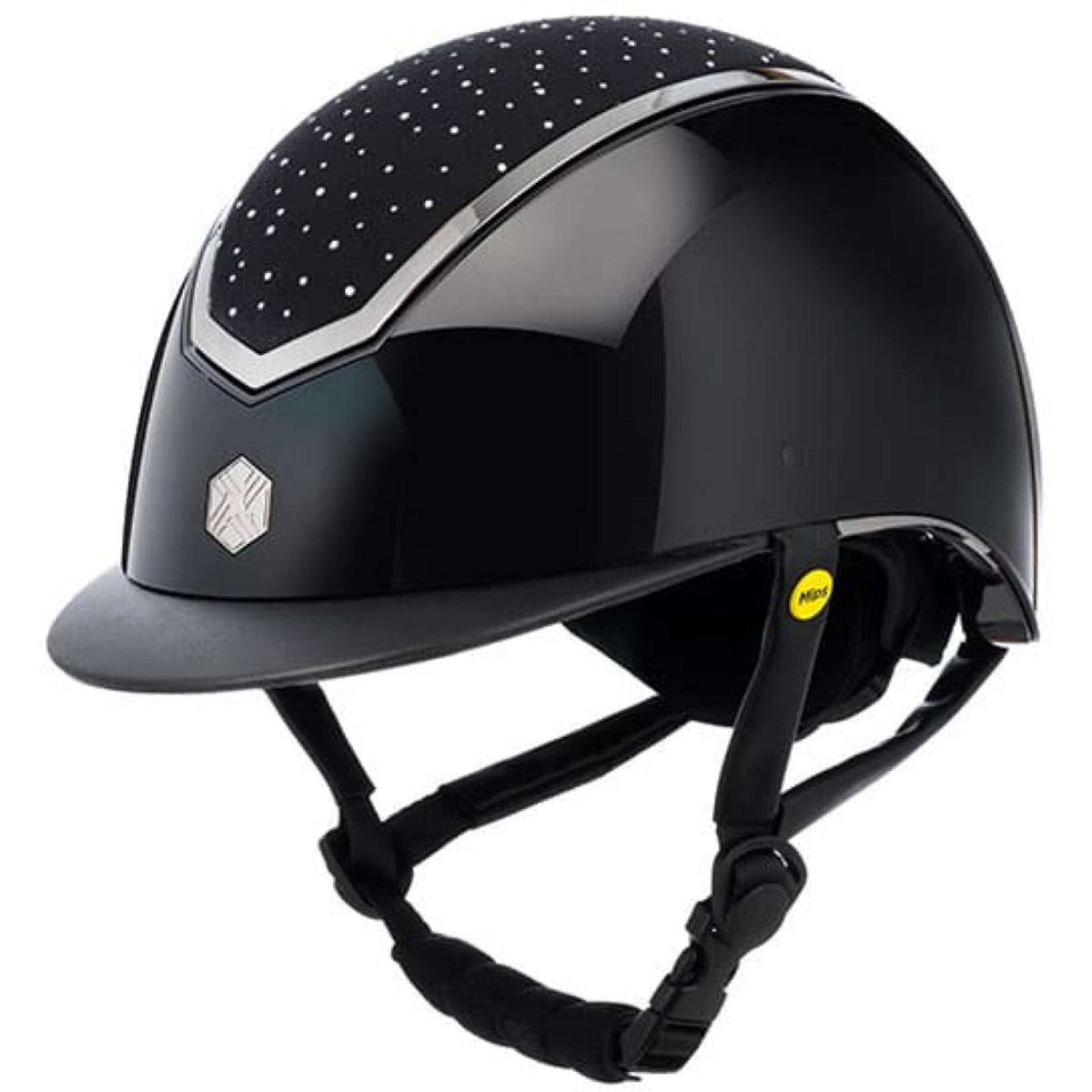 Charles Owen Cap Kylo Crystal MIPS Black Gloss/Chrome