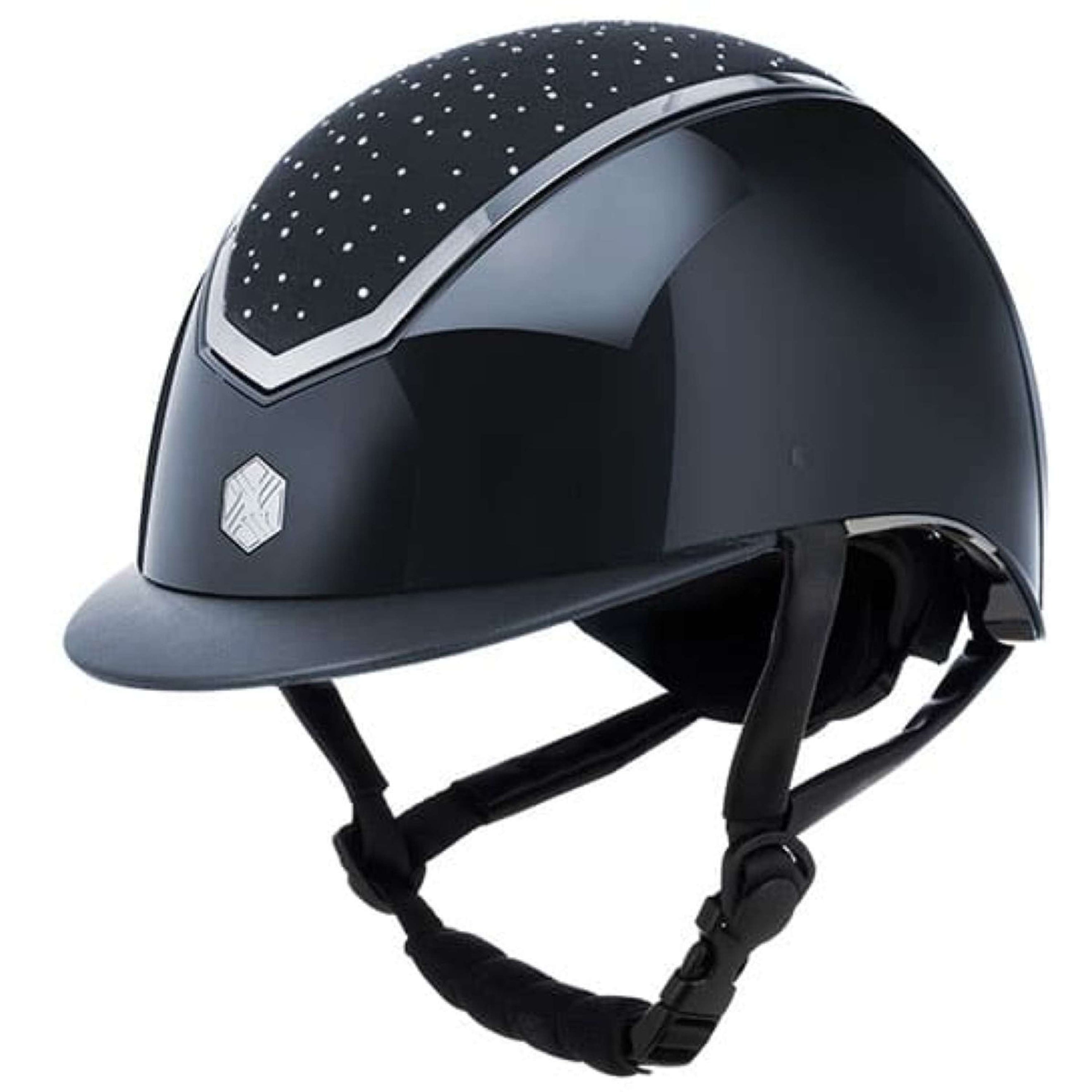 Charles Owen Cap Kylo Crystal Navy Gloss/Silver