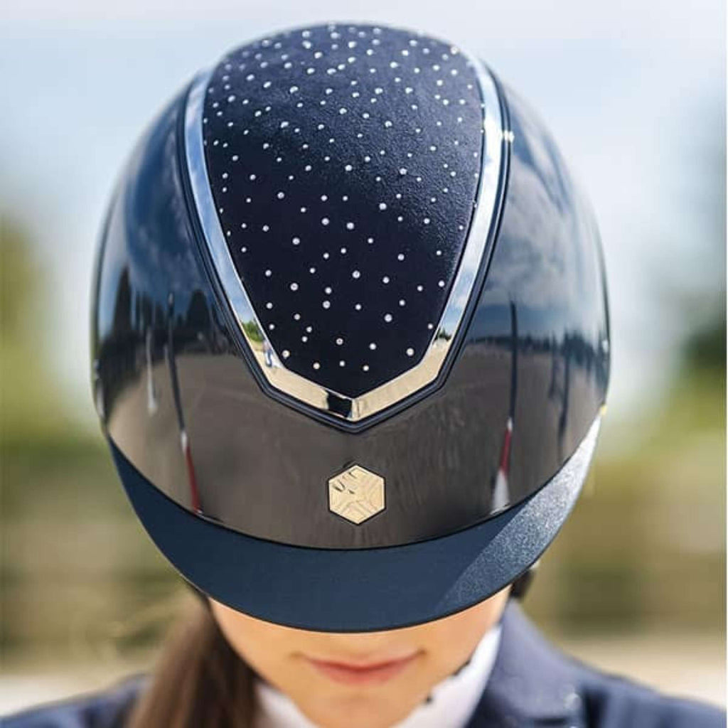 Charles Owen Cap Kylo Crystal Navy Gloss/Silver