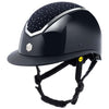 Charles Owen Cap Kylo Crystal Wide Peak MIPS Navy Gloss/Silver