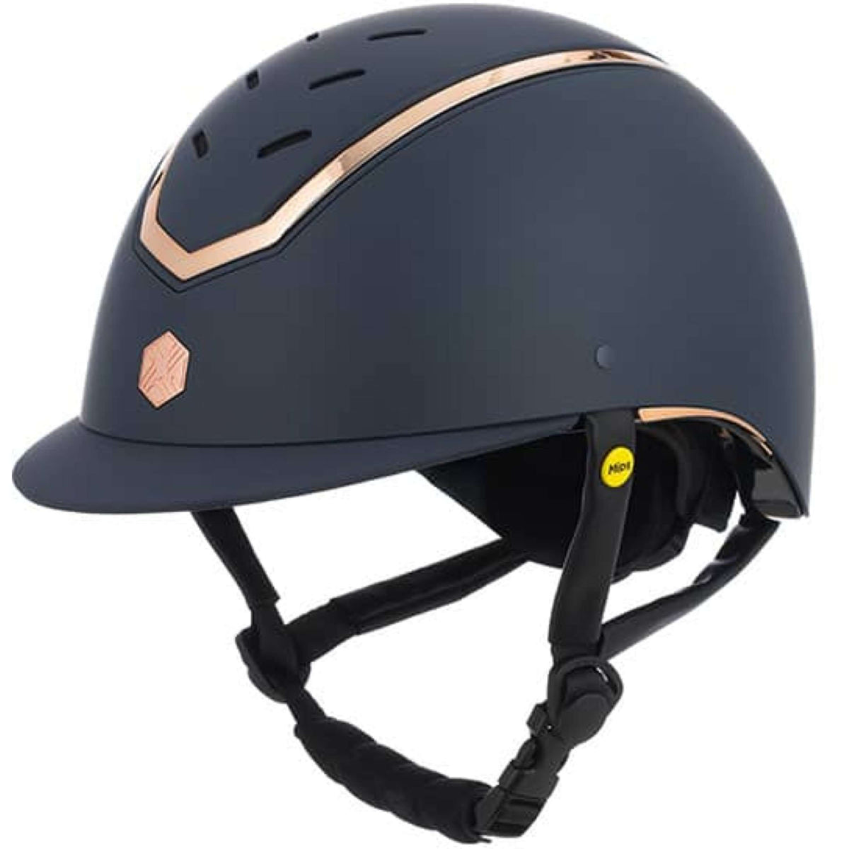 Charles Owen Cap Kylo MIPS Navy Matte/Rose Gold