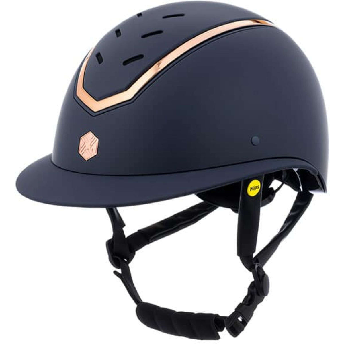 Charles Owen Cap Kylo Wide Peak MIPS Navy Matte/Rose Gold