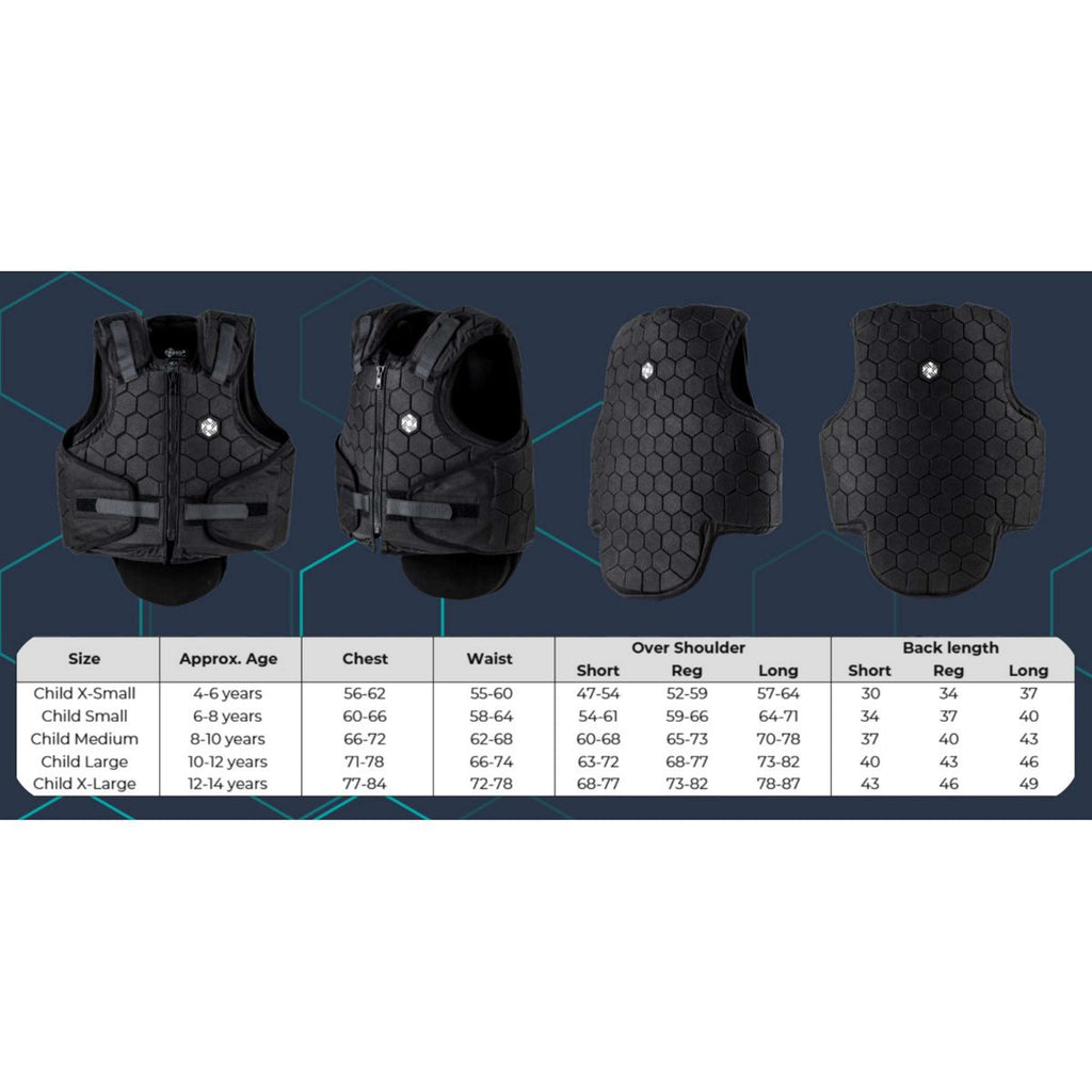 Charles Owen Bodyprotector HEXA Kinderen Zwart