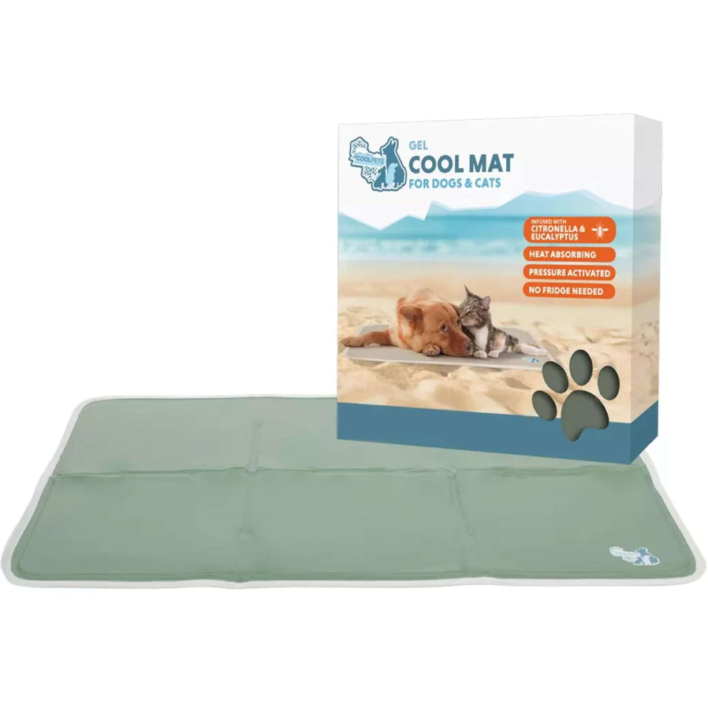 CoolPets Koelmat Gel Olijfgroen