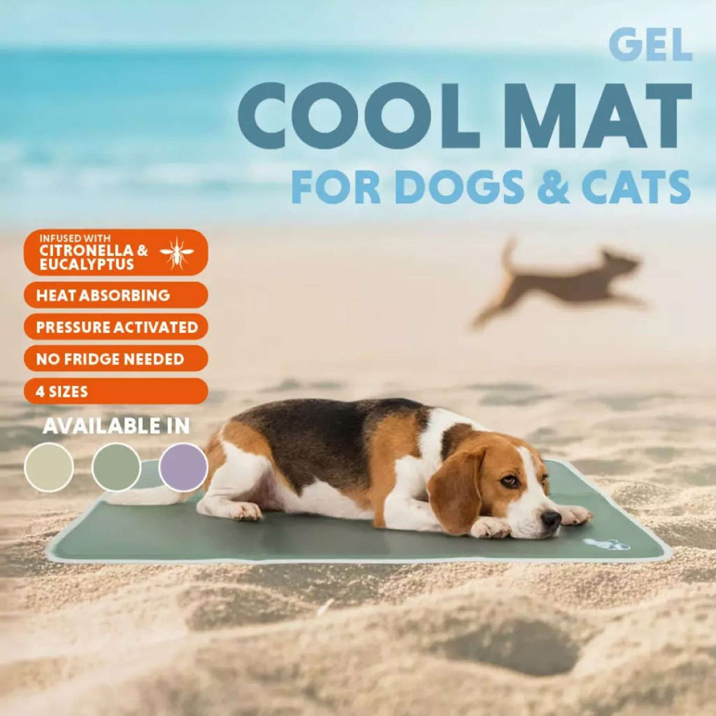 CoolPets Koelmat Gel Olijfgroen