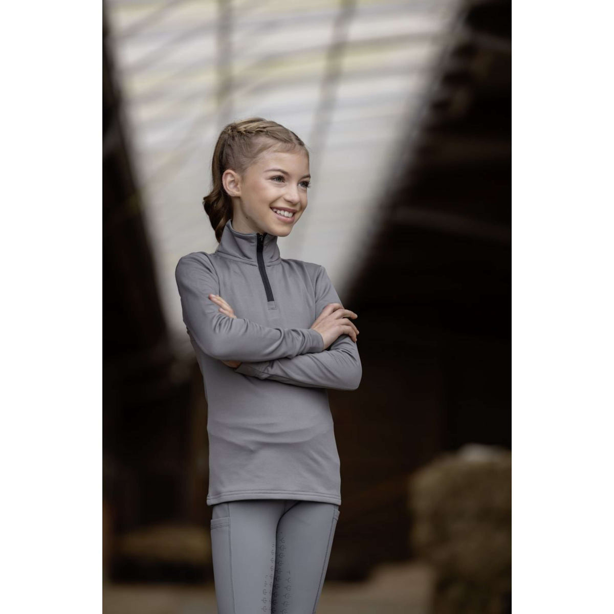 Covalliero Shirt AW25 Kids Lange Mouwen Steel Grey