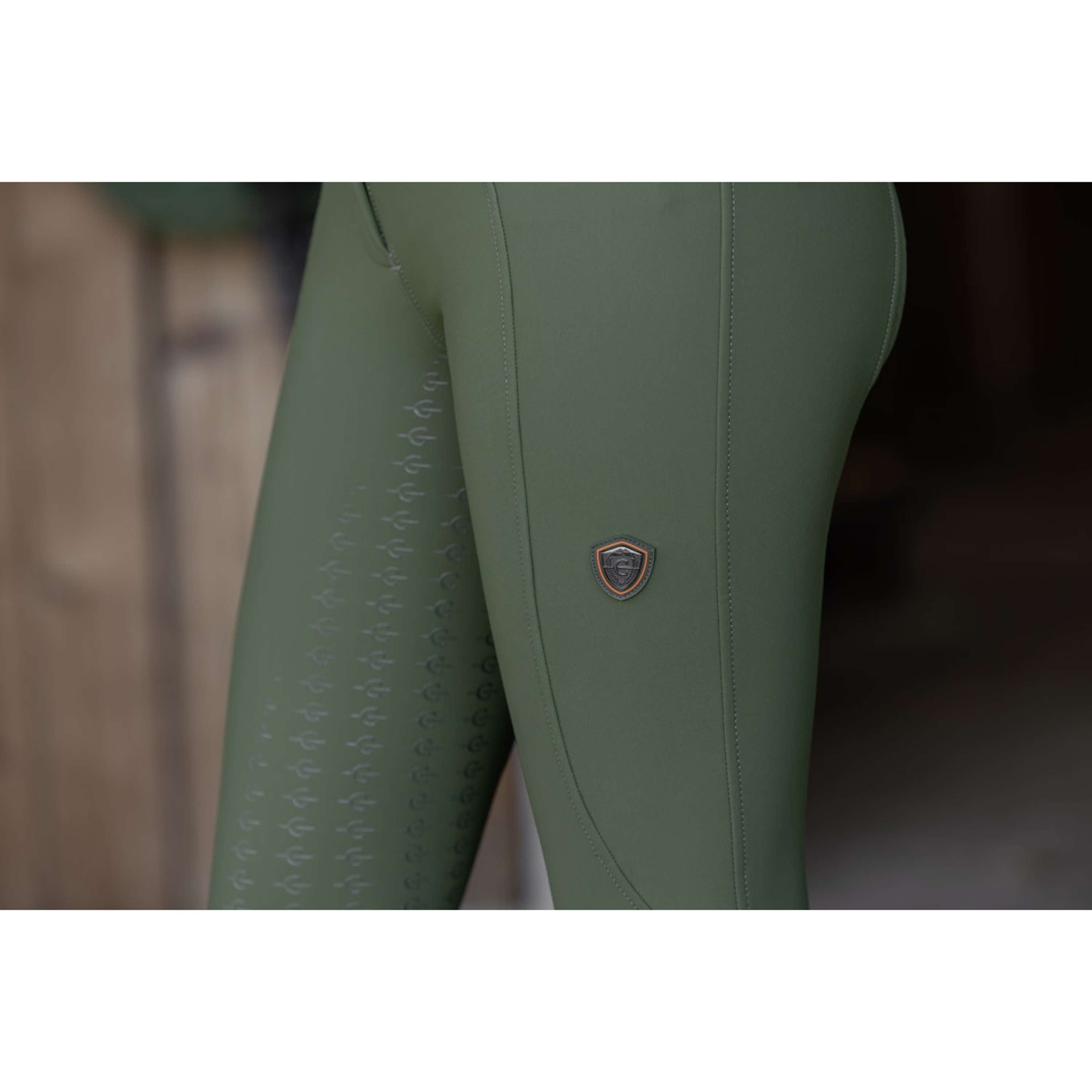 Covalliero Rijbroek Hight Waist Full Grip AW26 Forest Green