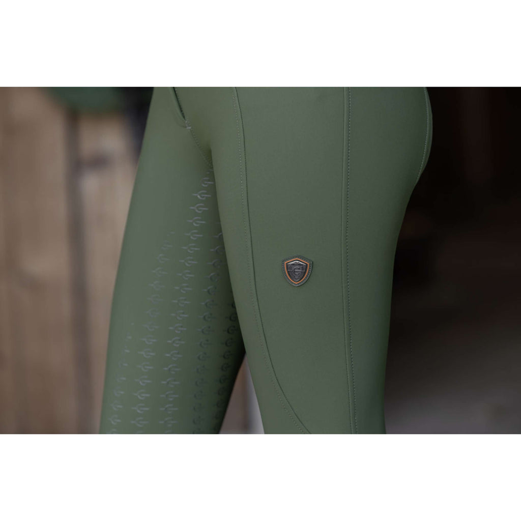 Covalliero Rijbroek Hight Waist Full Grip AW26 Forest Green