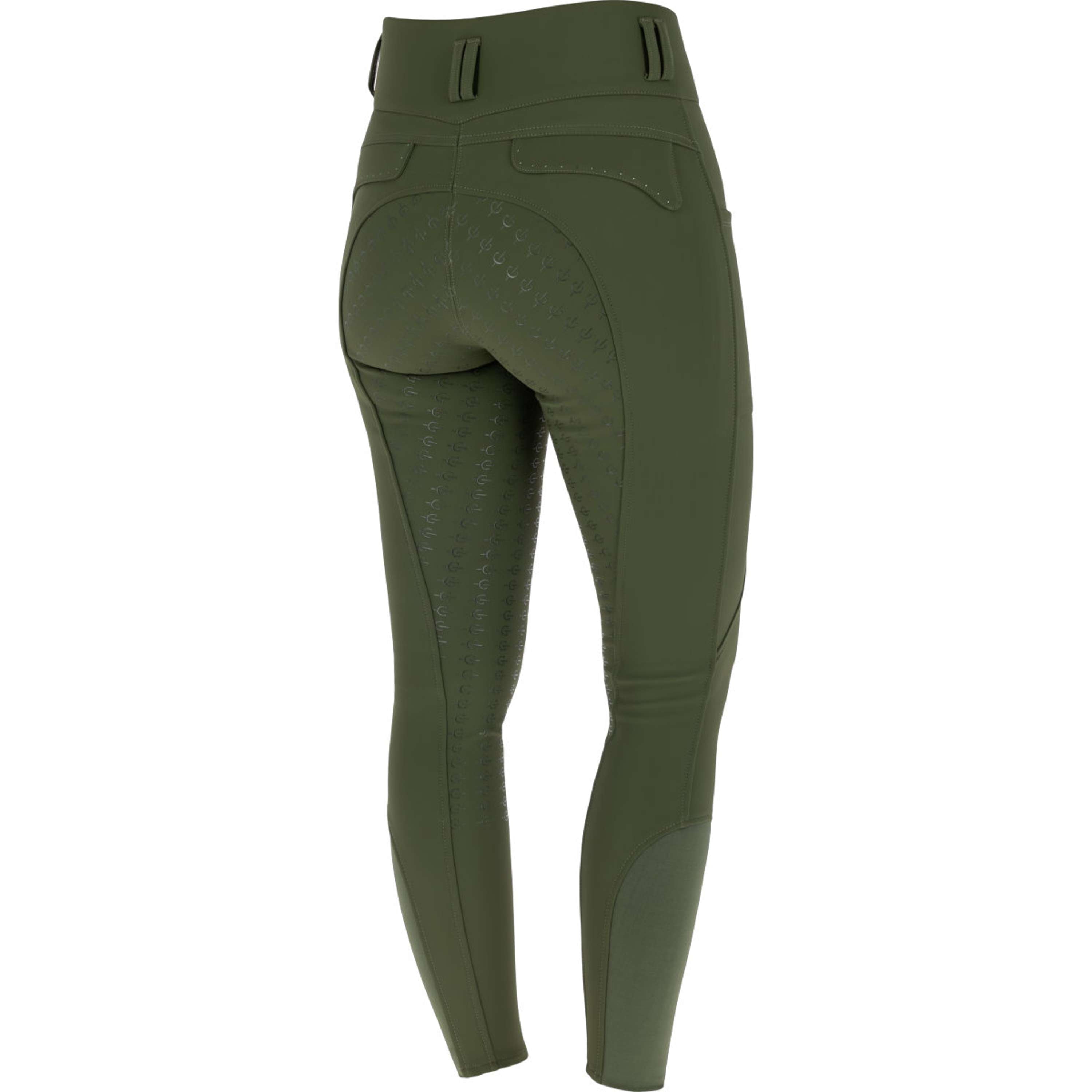 Covalliero Rijbroek Hight Waist Full Grip AW26 Forest Green