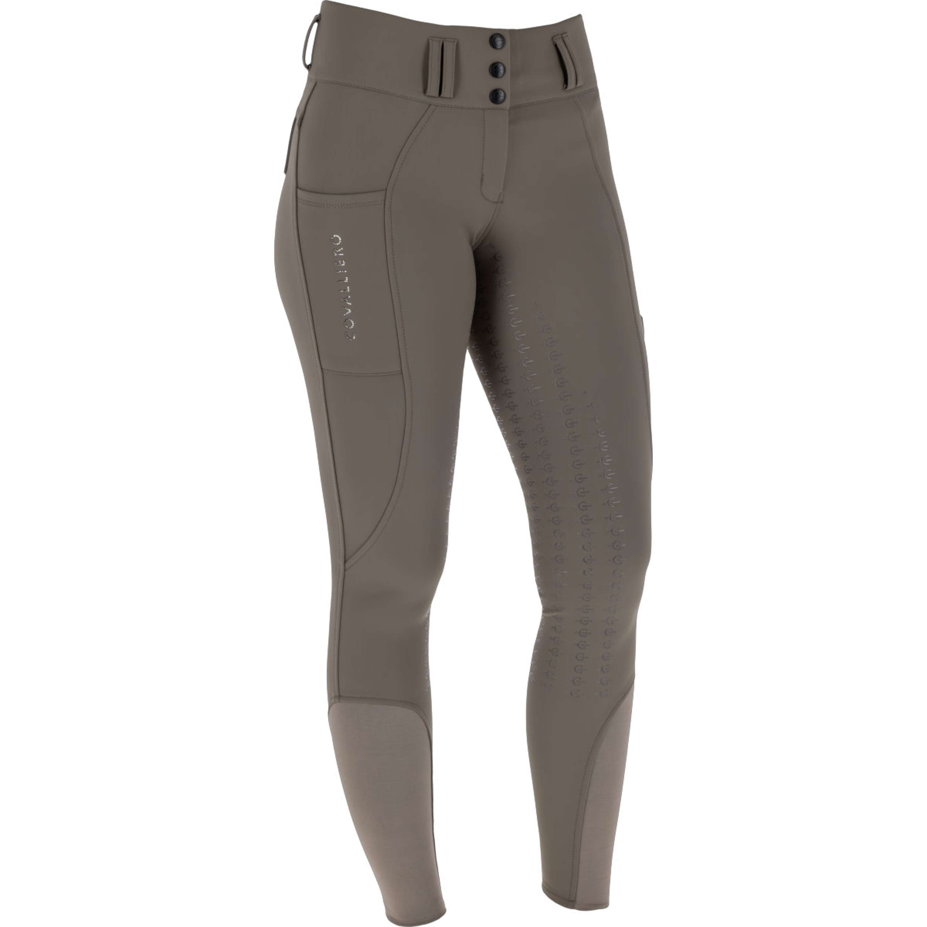 Covalliero Rijbroek Hight Waist Full Grip AW26 Milky Chocolate