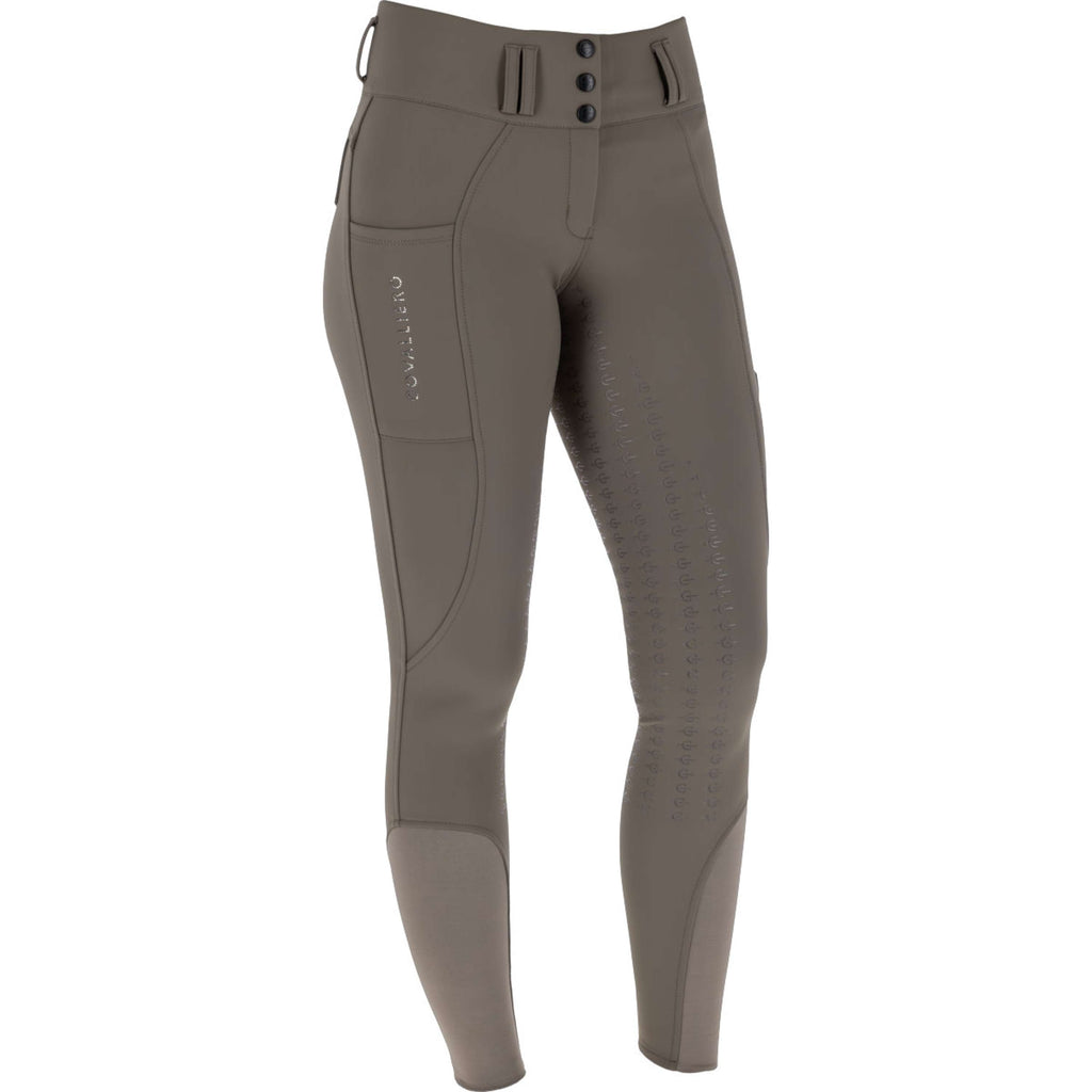 Covalliero Rijbroek Hight Waist Full Grip AW26 Milky Chocolate
