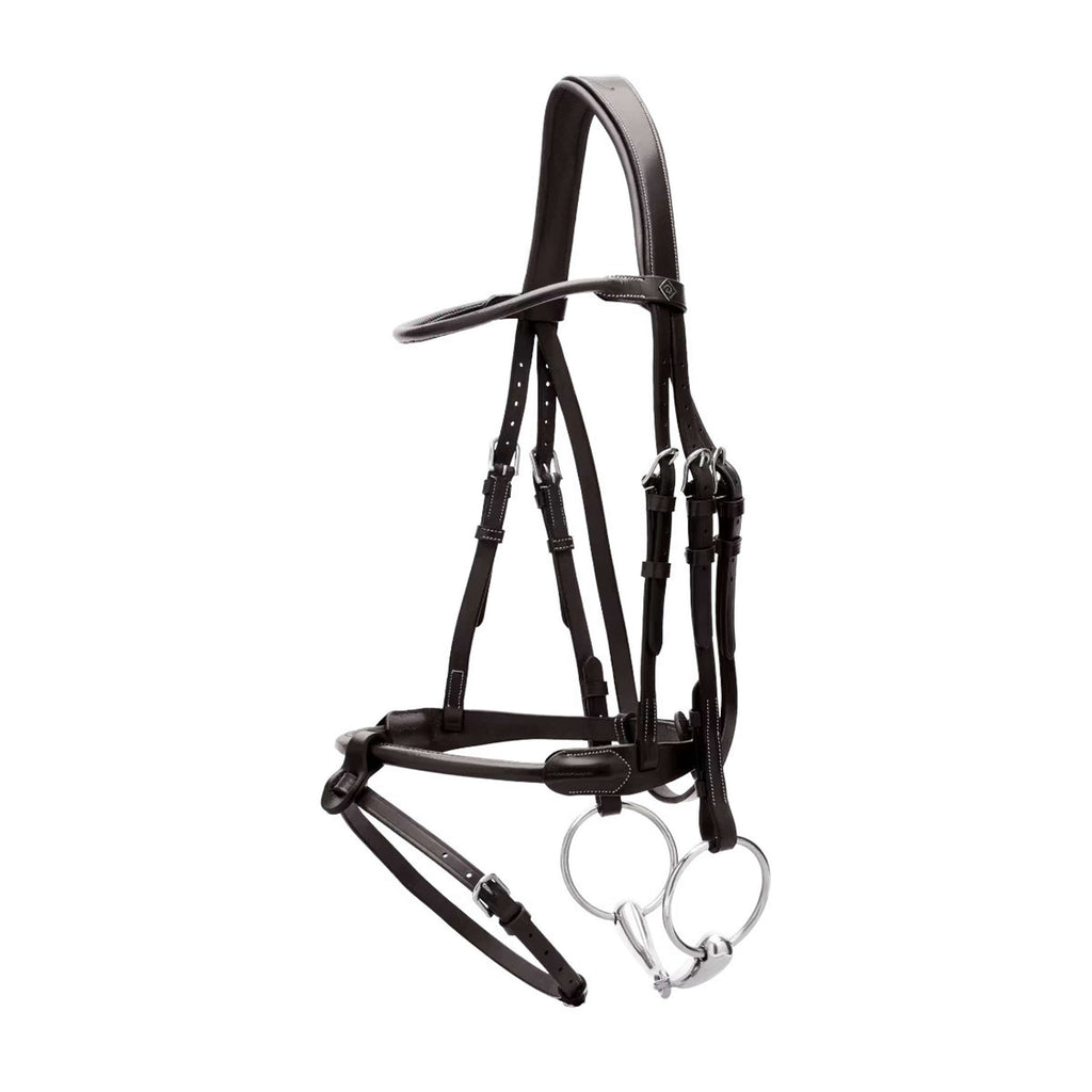 Dyon Hoofdstel Round Leather Zwart