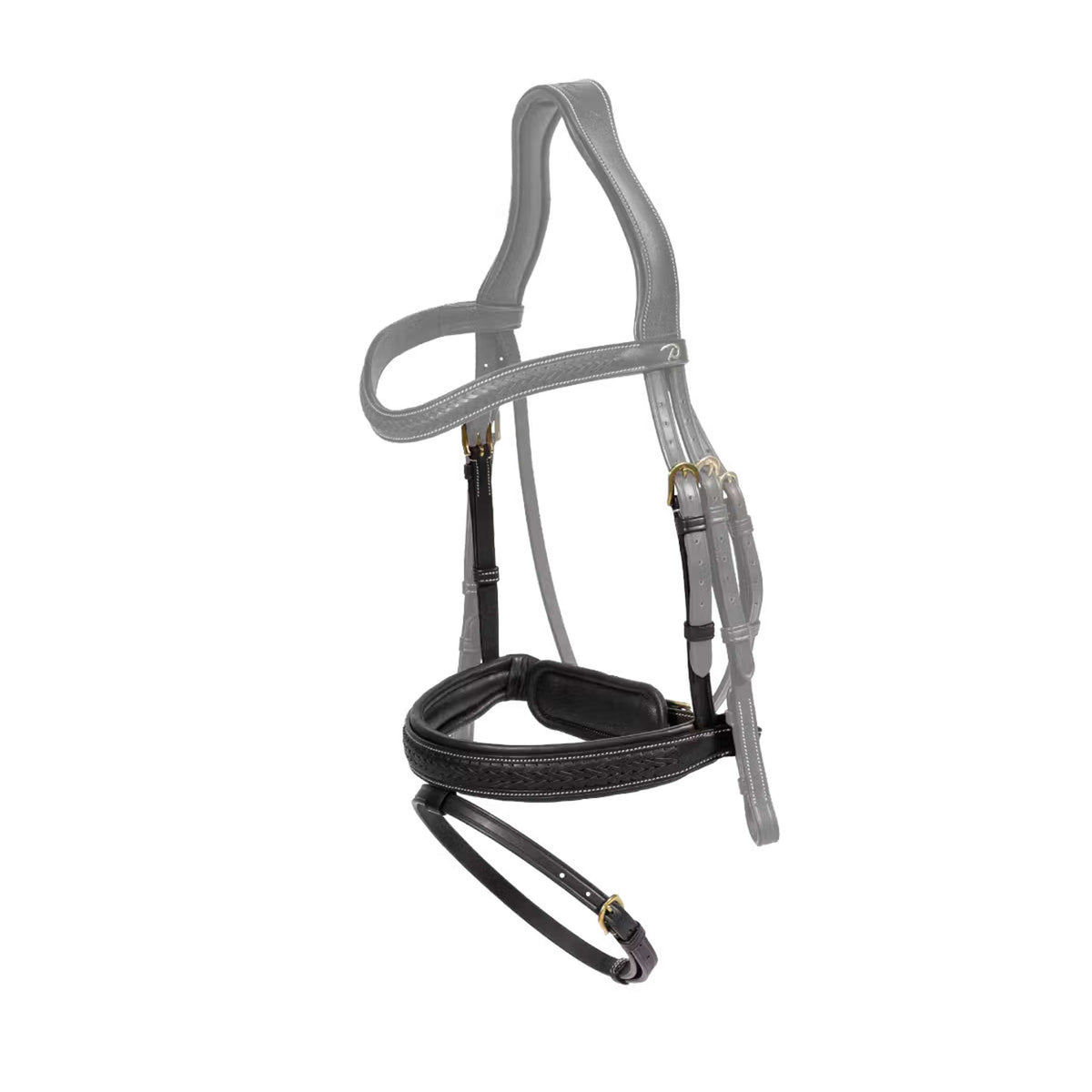 Dyon Neusriem Pull-Back Gevlochten Zwart