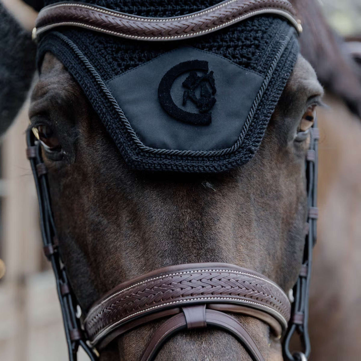 Dyon Neusriem Pull-Back Gevlochten Bruin