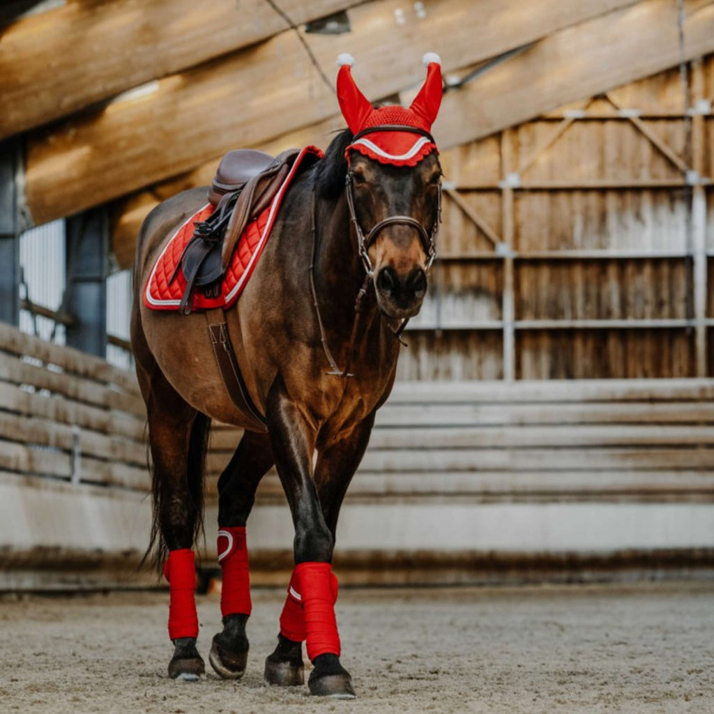 EQUITHÈME Oornetje Kerst Rood