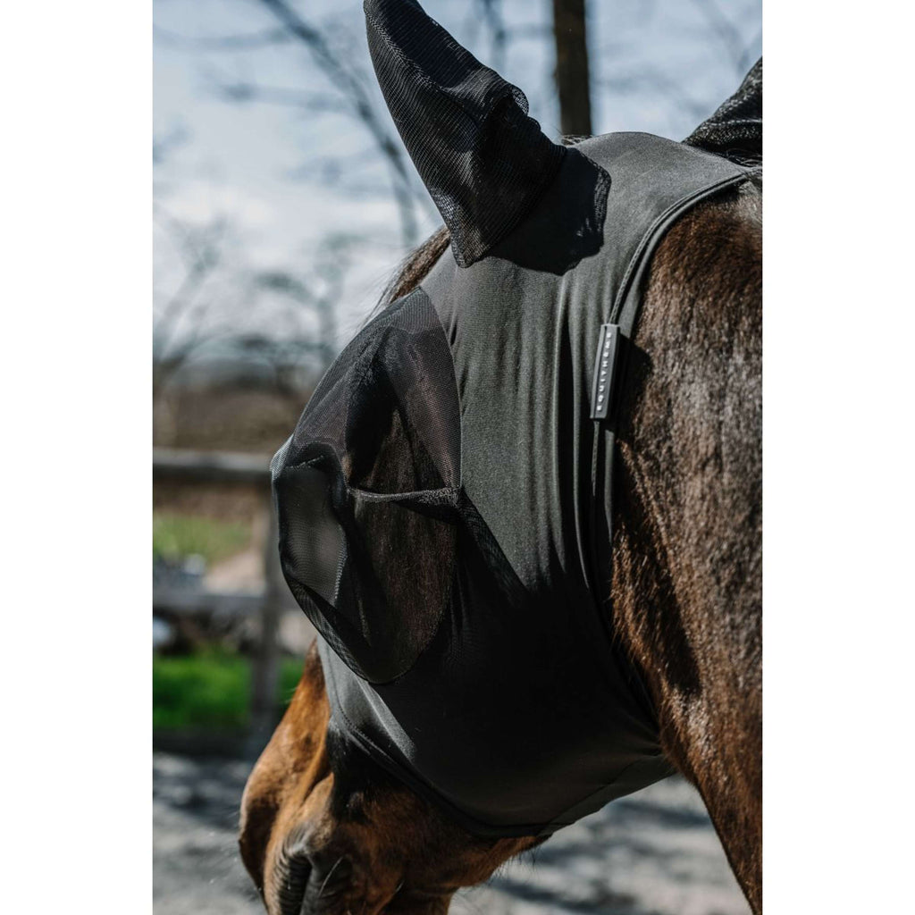 EQUITHÈME Vliegenmasker Lycra met UV-Bescherming Zwart