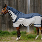 EQUITHÈME Vliegendeken TYREX Combofly 600D met Hals Navy Blue/Grey