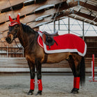 EQUITHÈME Uitrijdeken Kerst Rood