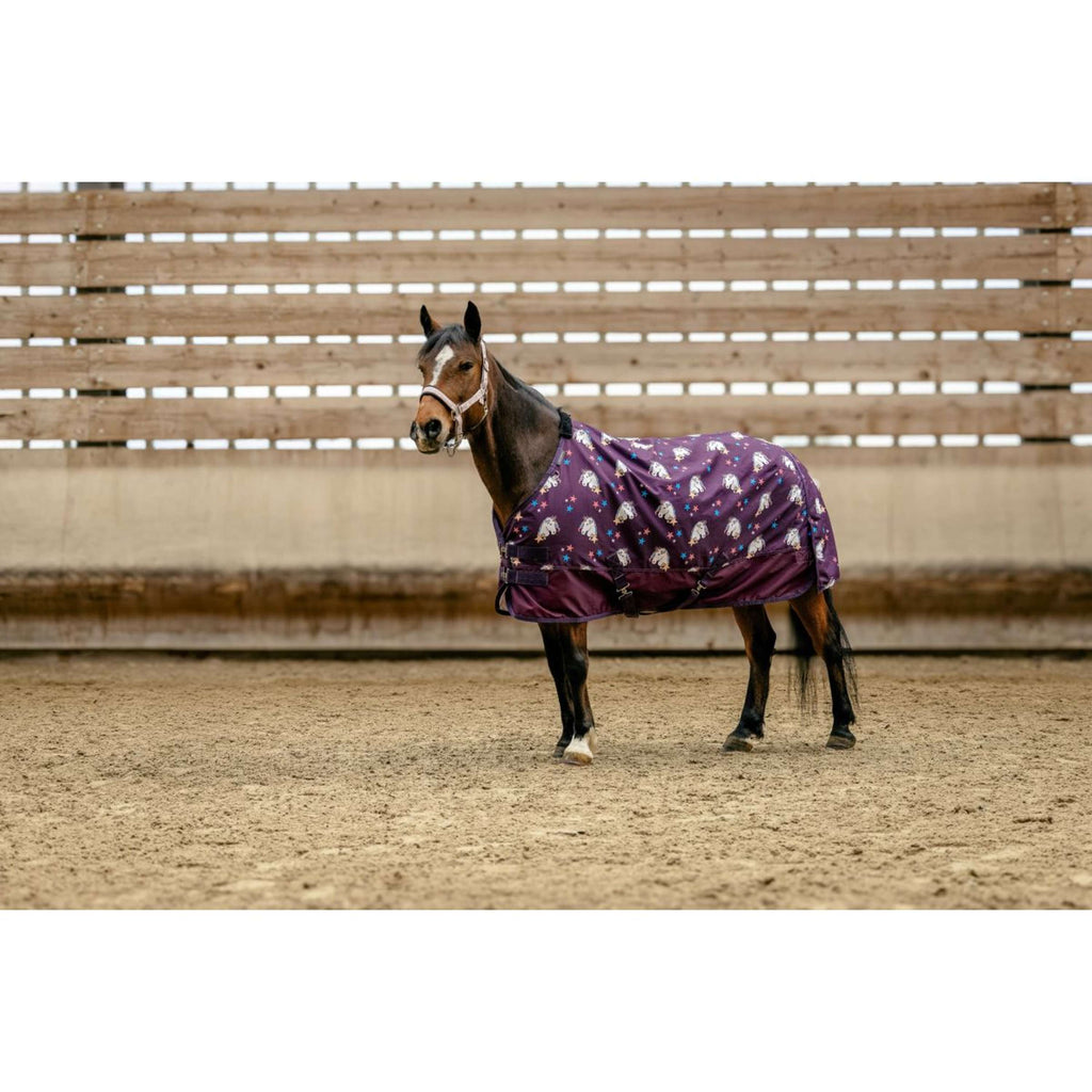 EQUITHÈME Turnout Deken Unicorn 600D 220g Plum