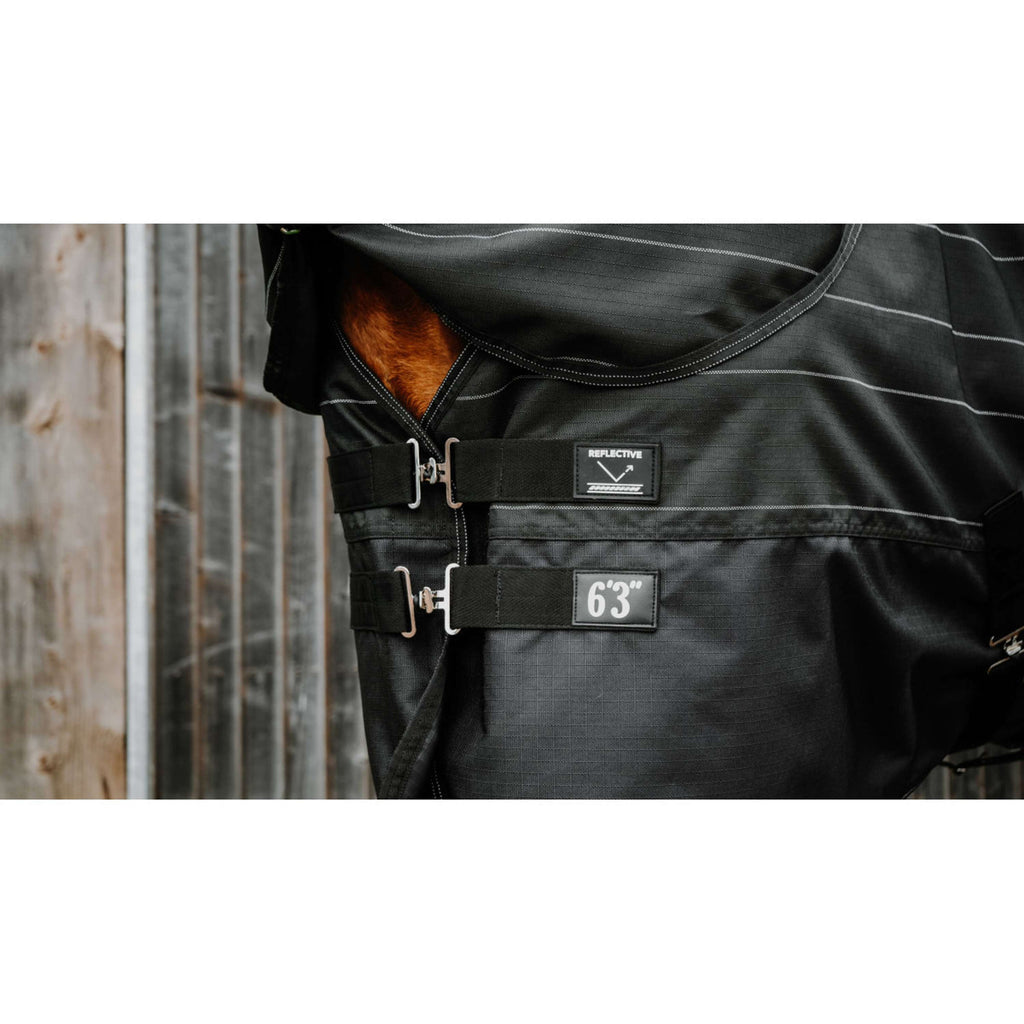EQUITHÈME Regendeken TYREX Lumin 600D 0g Zwart